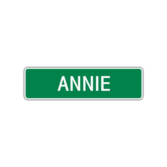 Annie Girls Children Name Indoor Outdoor Letter Printed Label Wall Plaque Decoration Aluminum Sign 4"x13.5"