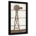 thumbnail image 1 of Annie LaPoint 14x24 Black Modern Wood Framed Wall Art Titled - Farmhouse Windmill I, 1 of 6