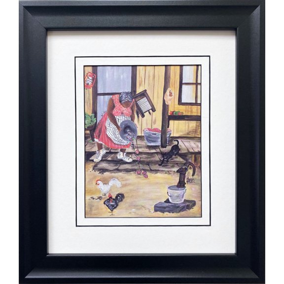 Annie Lee "Fish Heads" NEWLY Custom FRAMED Black Art Generic
