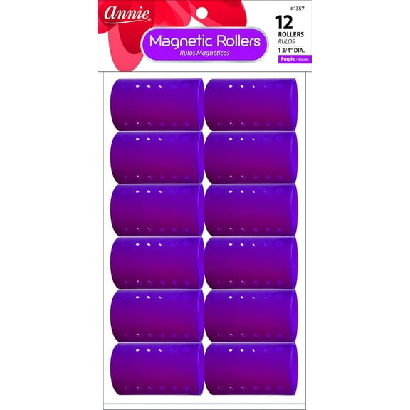 ANNIE - Professional Magnetic Rollers 1 3/4" 12PCs PURPLE #1357