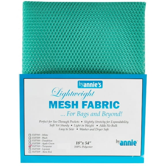 By Annie Mesh Fabric Lightweight 18x54 Turquoise