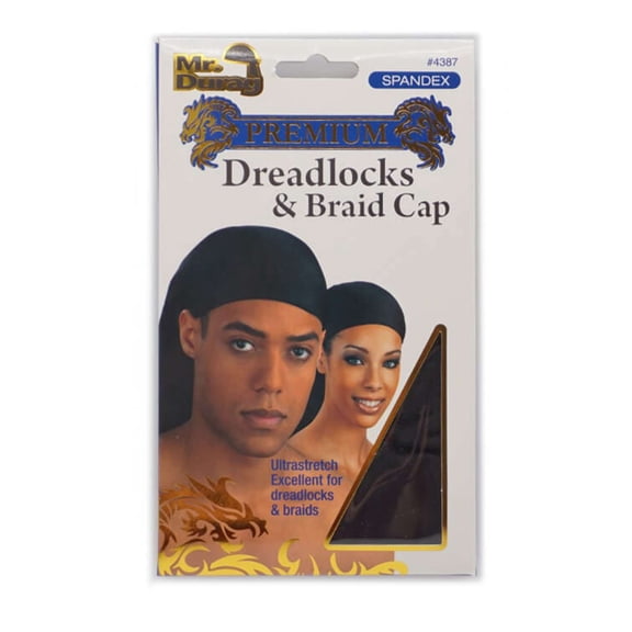 Mr. Durag Dreadlocks and Braid Cap Spandex One Size Black 4387