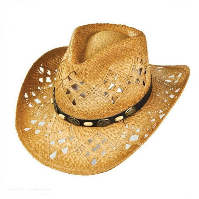 Annie Oakley Straw Western Hat ONE SIZE FITS MOST Antique