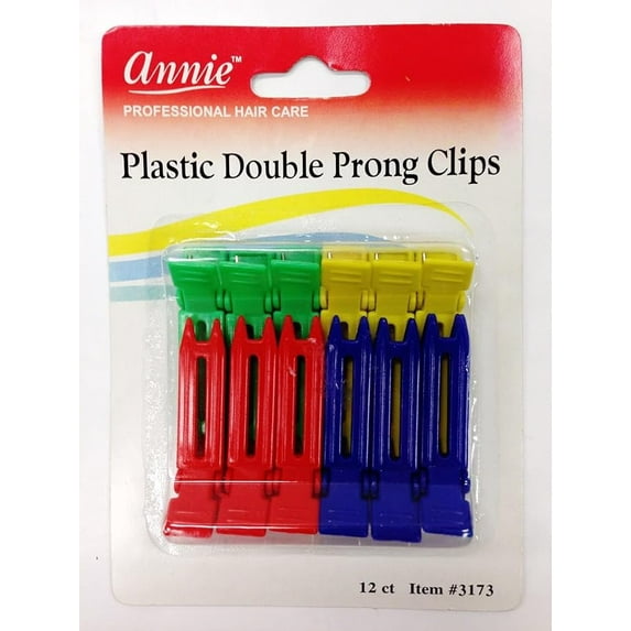 Annie Plastic Double Prong Clips #3173