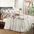 thumbnail image 1 of Annie Portabella Floral Ruffled King Coverlet 80x76+27, 1 of 3