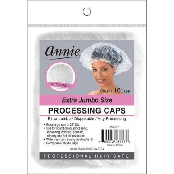 Annie Processing Cap [10Pc/Clear] Extra Jumbo (3557)