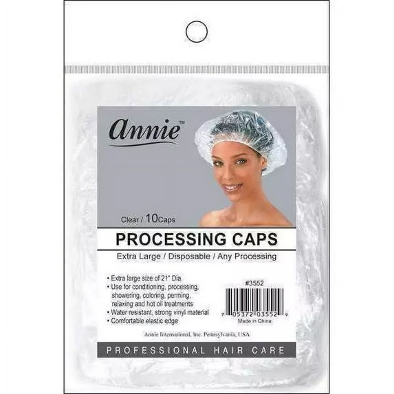 Annie #3552 Clear Disposable XL Processing Caps 10 ct