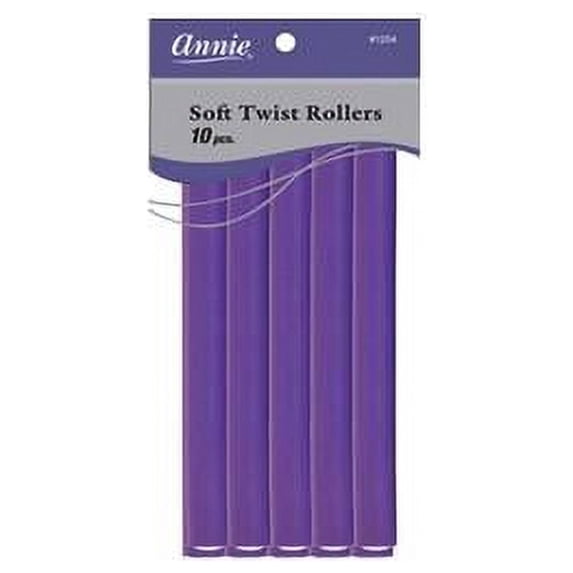 Annie Roller Soft Twist 7" Purple 3/4",Pack of 3