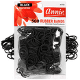 thumbnail image 1 of Annie Rubber Bands Assorted Sizes, 500 Piece Hair Ties, Black, 1 of 8