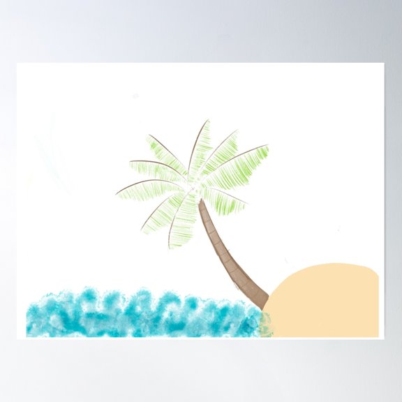 Annie’S Beach Fantasy Poster Wall Art, Modern Wall Decor, 8x12 UNFRAMED