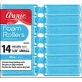 thumbnail image 1 of Annie Salon Style Small Foam Hair Rollers - 5/8" Blue - 14 Piece Set - Soft Heat-less Hair Curling Tools, 1 of 4