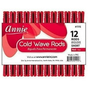 Annie- Short Cold Wave Rods with Rubber Band - Hair Curling and Perm Styling - Red
