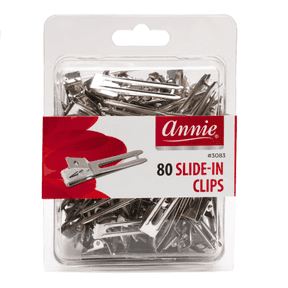 Annie Slide-In Premium Hair Clips, Silver, 80 ct