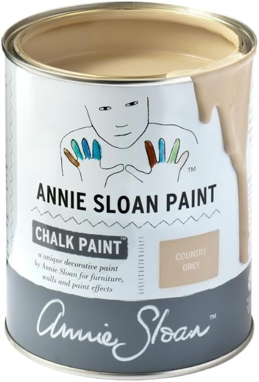 Annie Sloan Chalk Paint (Country Grey, 1 Litre/33.8 Fl Oz) a unique decorative paint for furniture, cabinets and home dcor with no sanding or priming