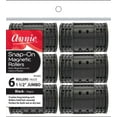 thumbnail image 1 of Annie Snap-On Magnetic Rollers Black Jumbo 1 1/2" 6 Pack 1230, 1 of 5
