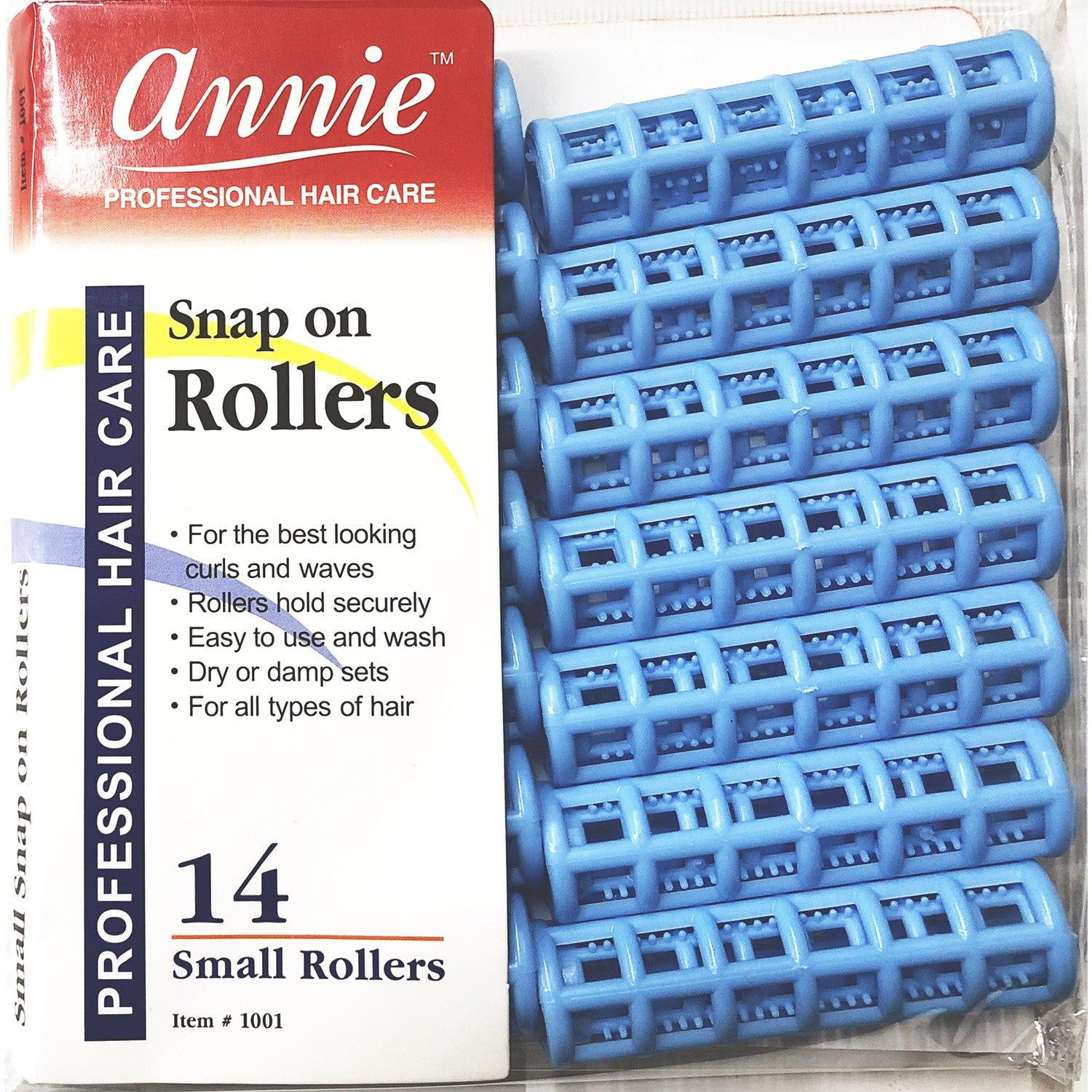 Annie Snap On Rollers Blue Small 1/2", 14/PK