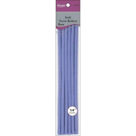 ANNIE - Professional Soft Twist Rollers 1/4" 6 PCs LAVENDER