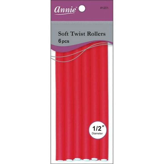 Annie - Annie Soft Twist Rollers 1/2" Red (6pcs)