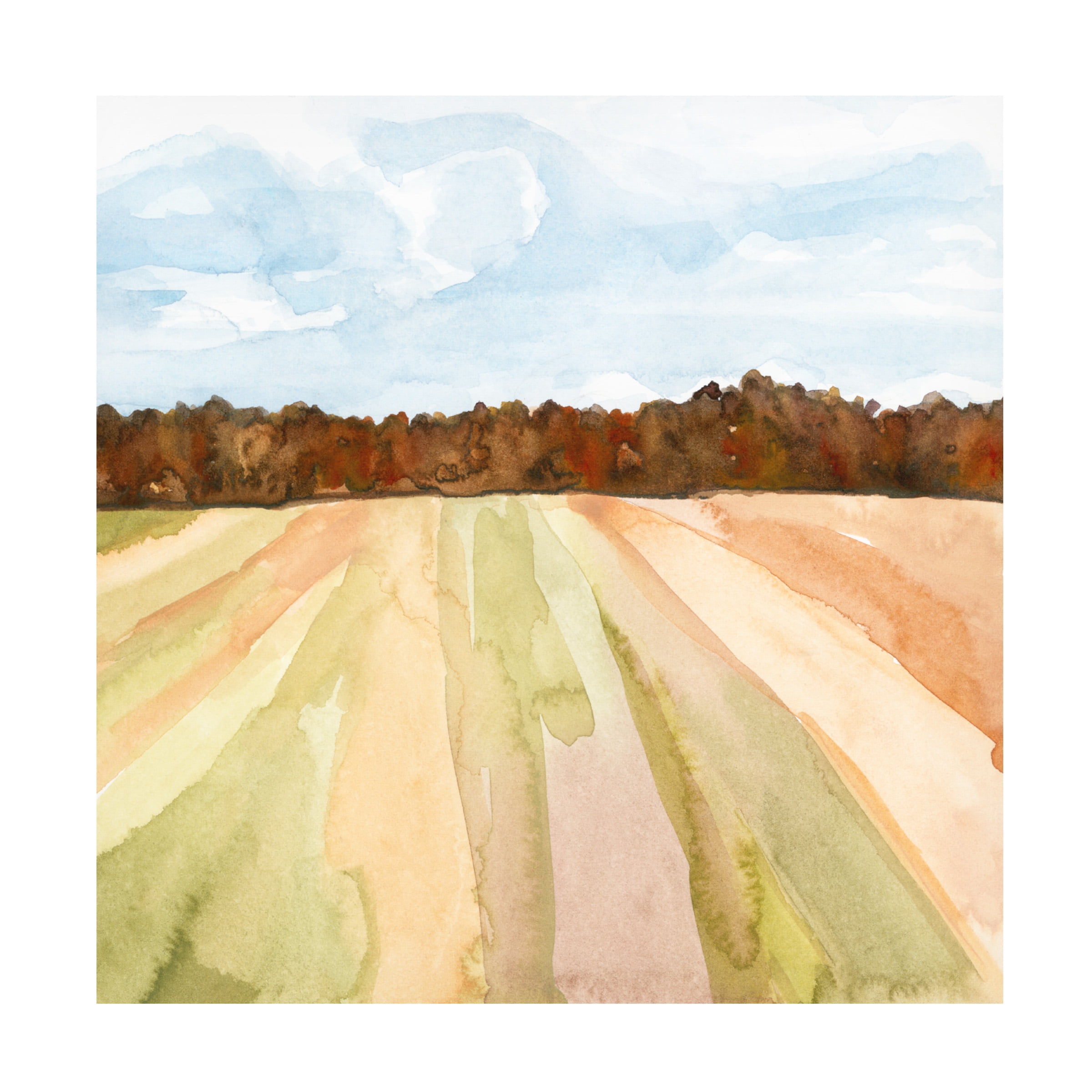 Annie Warren 'Autumn Crops II' Canvas Art