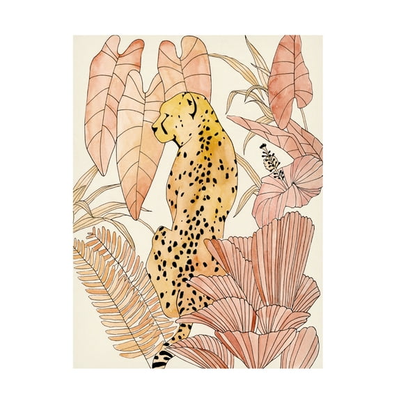 Annie Warren 'Blush Cheetah I' Canvas Art