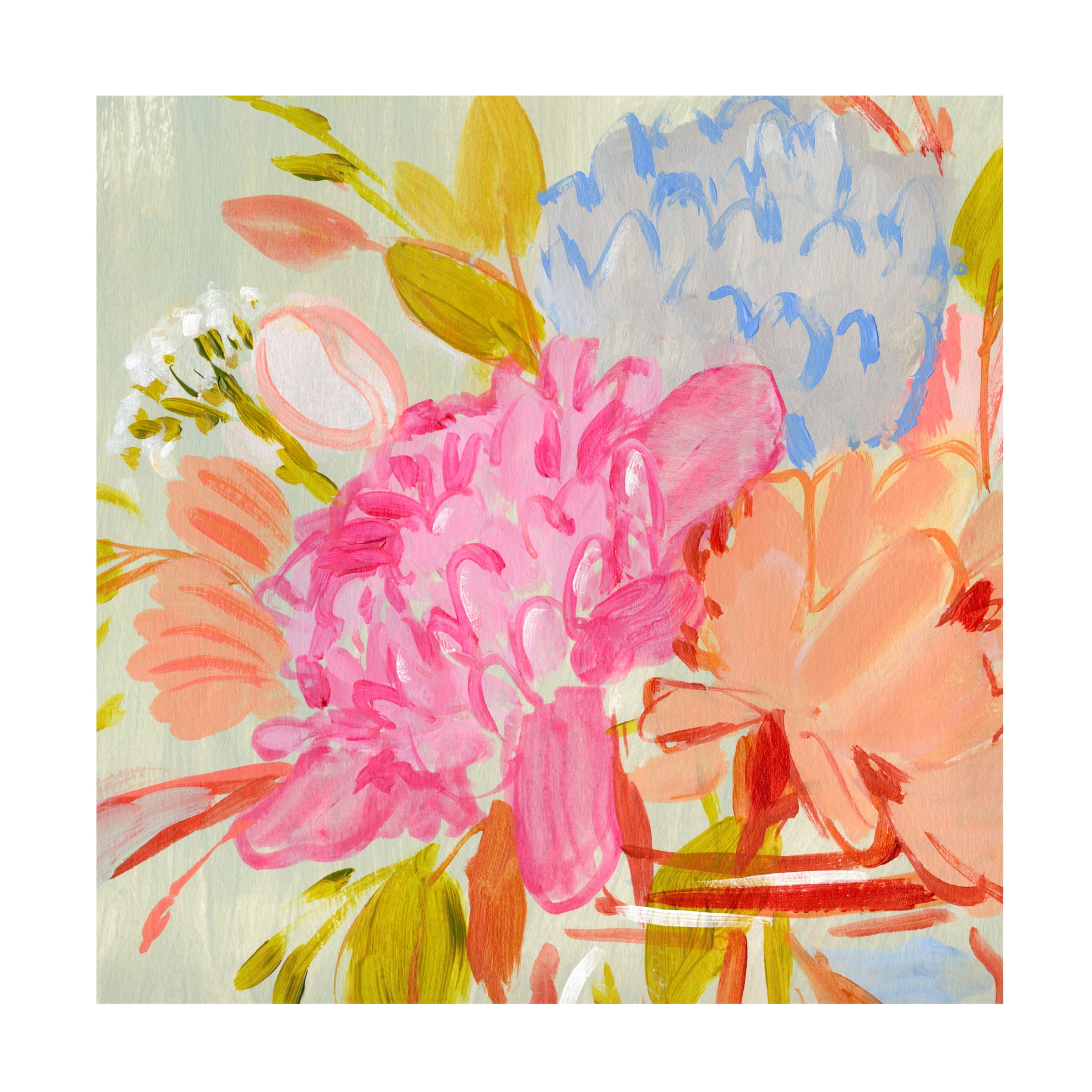 Annie Warren Bright Florist III Colorful Floral Canvas Art