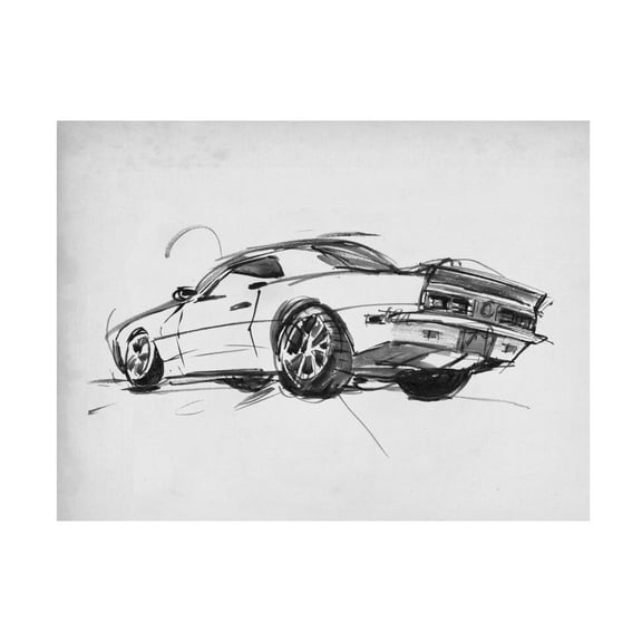 Annie Warren 'Classic Car Sketch II' Canvas Art