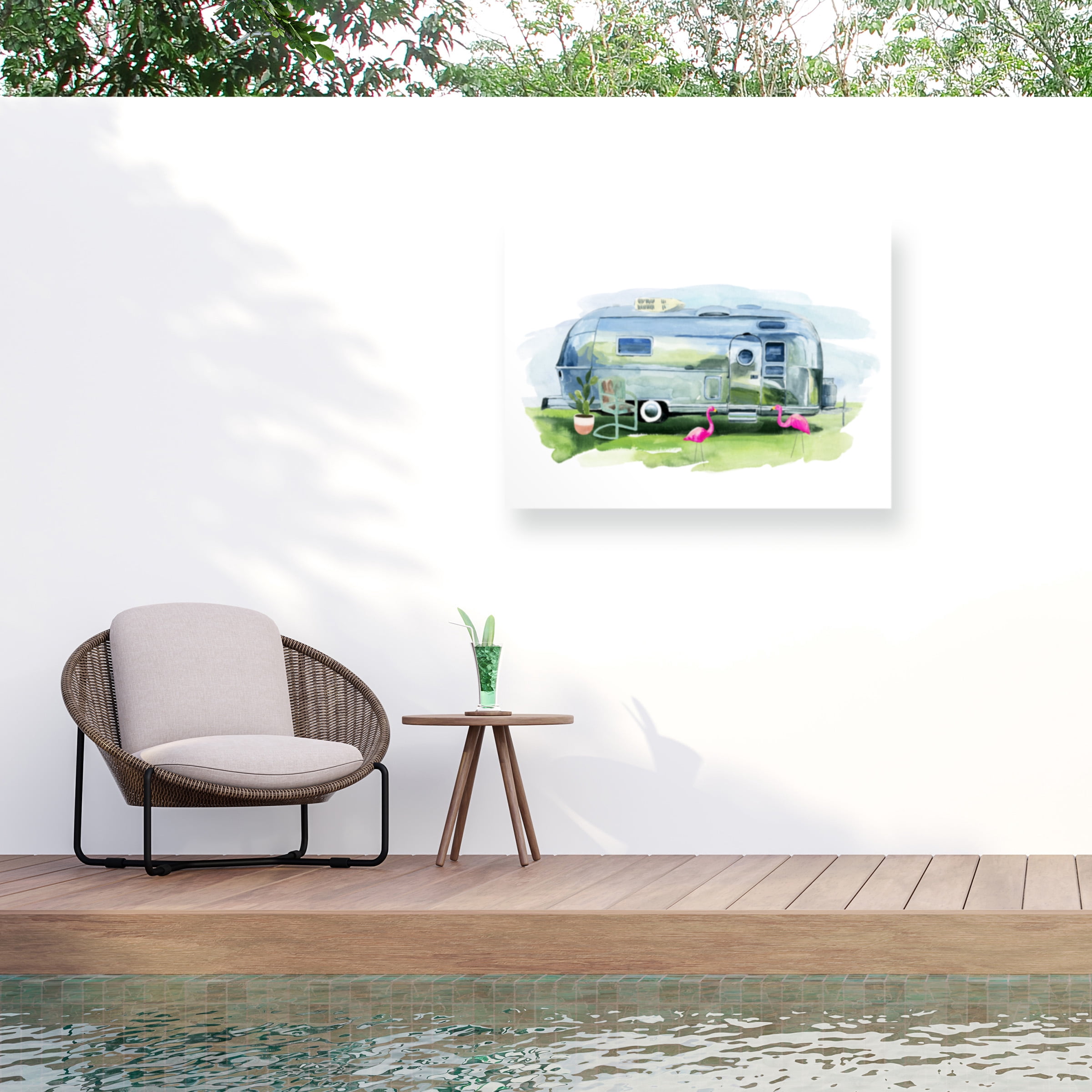 Annie Warren 'Happy Camper I' Outdoor All-Weather Wall Decor