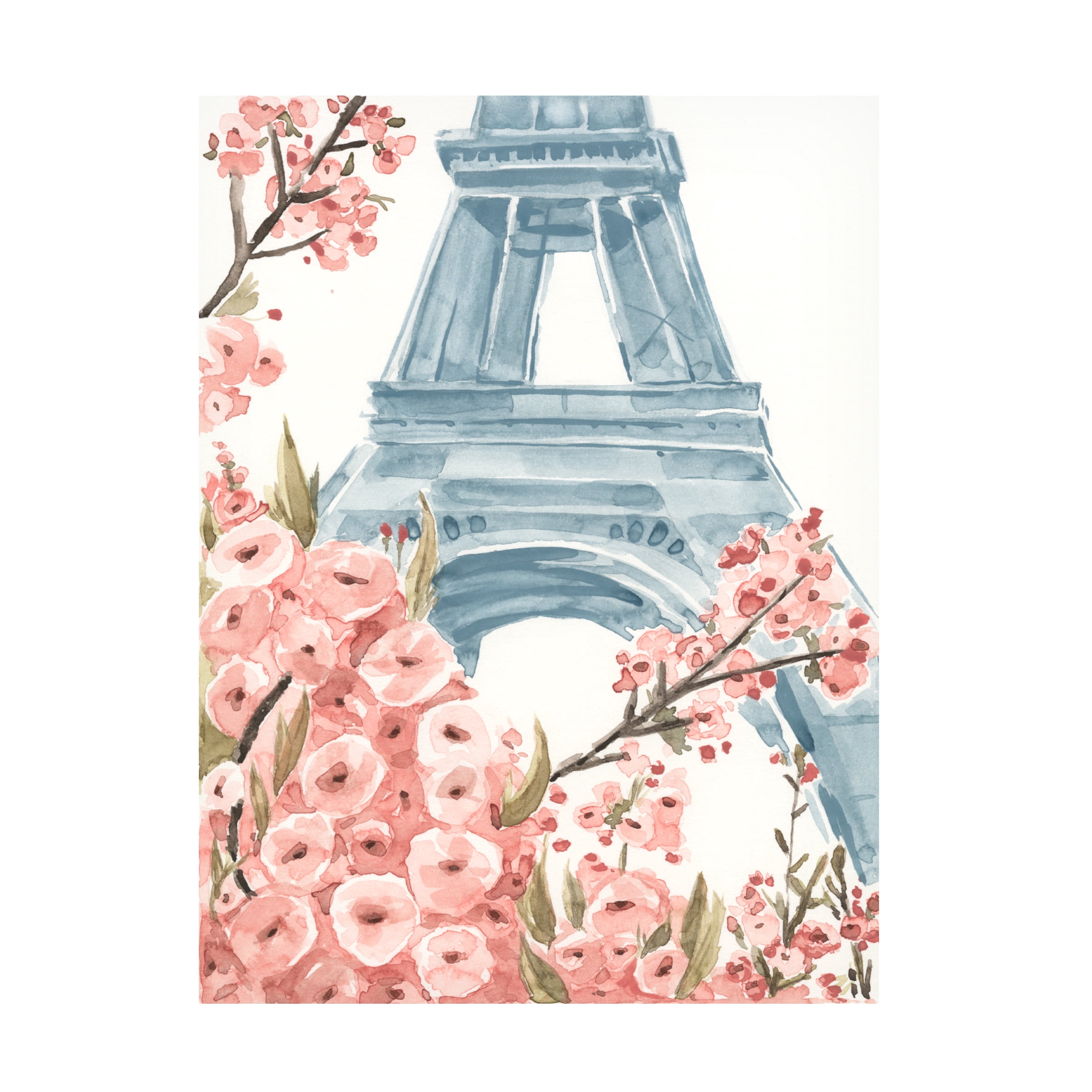 Annie Warren 'Paris Cherry Blossoms I' Canvas Art