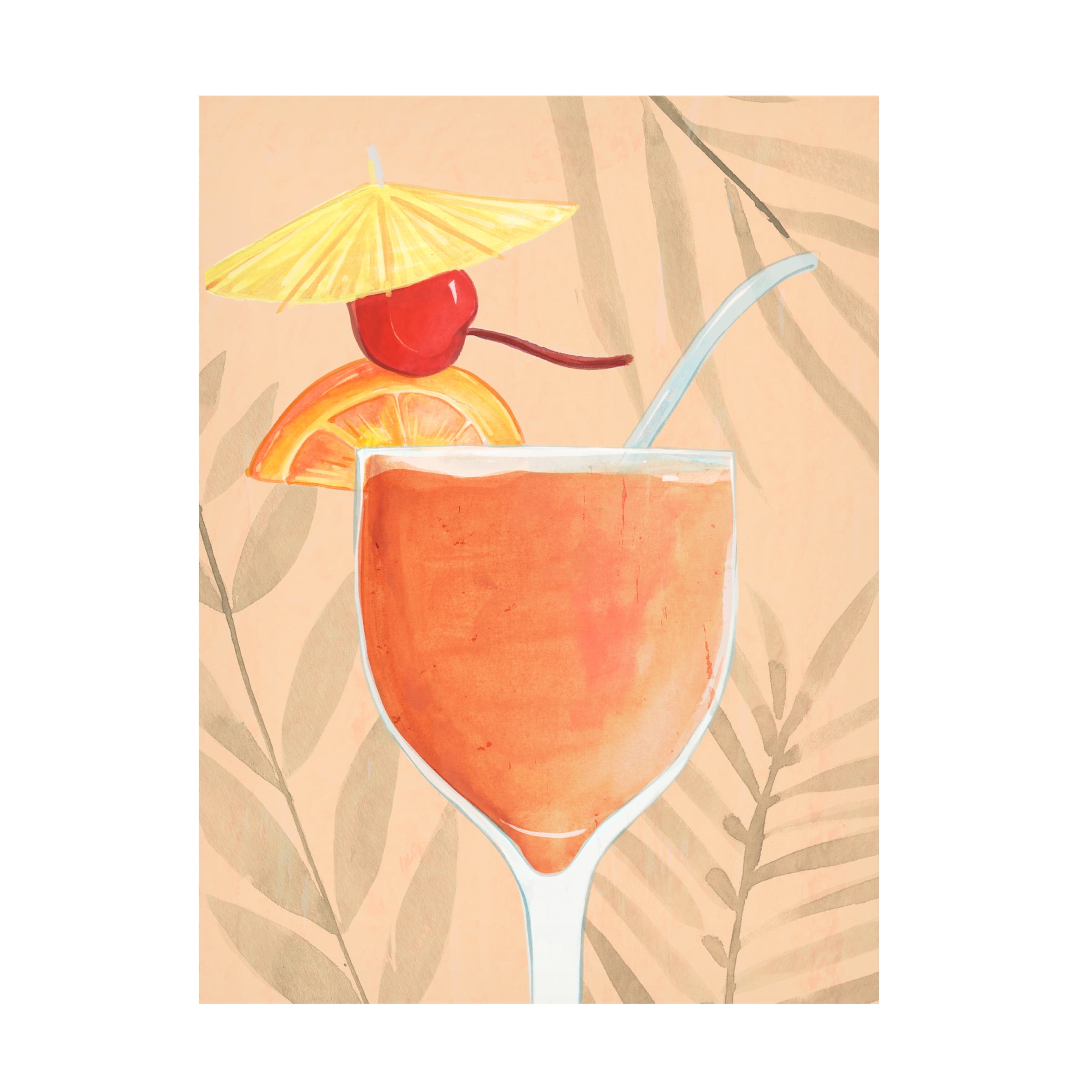 Annie Warren 'Tropical Cocktail I' Canvas Art