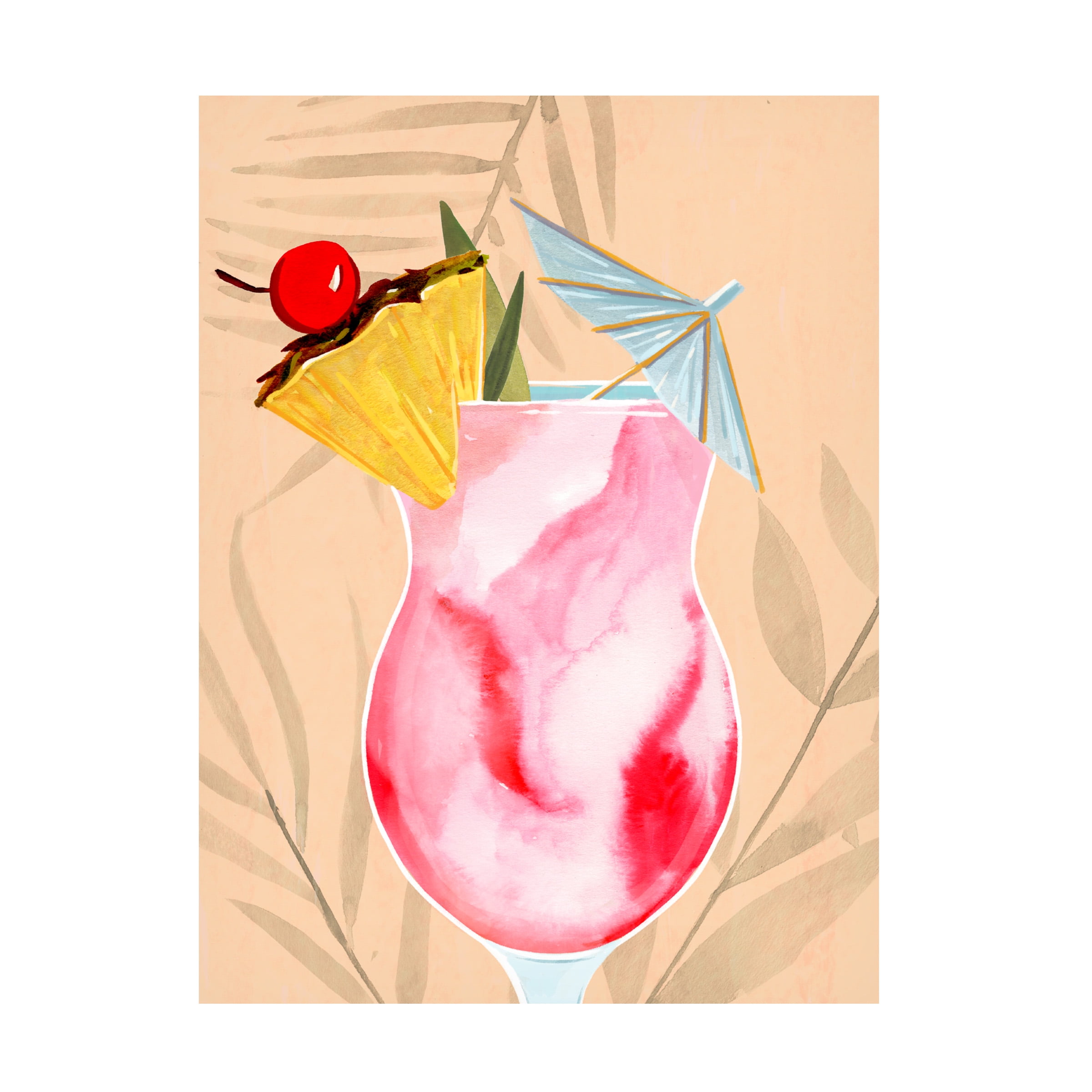 Annie Warren 'Tropical Cocktail II' Canvas Art