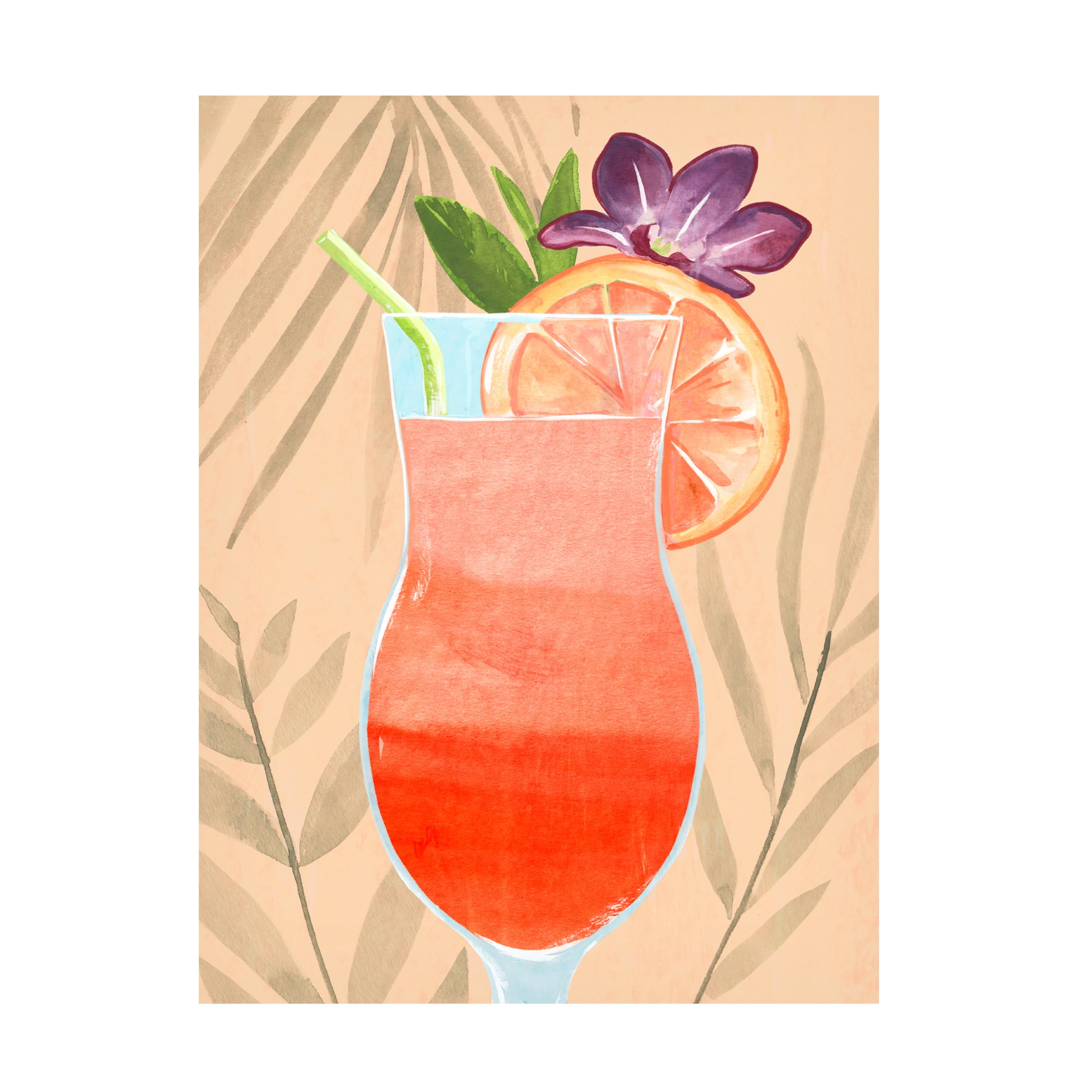 Annie Warren 'Tropical Cocktail III' Canvas Art