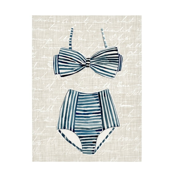 Annie Warren 'Vintage Swimming IV' Canvas Art