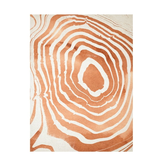 Annie Warren 'Wood Grain Suminagashi III' Canvas Art