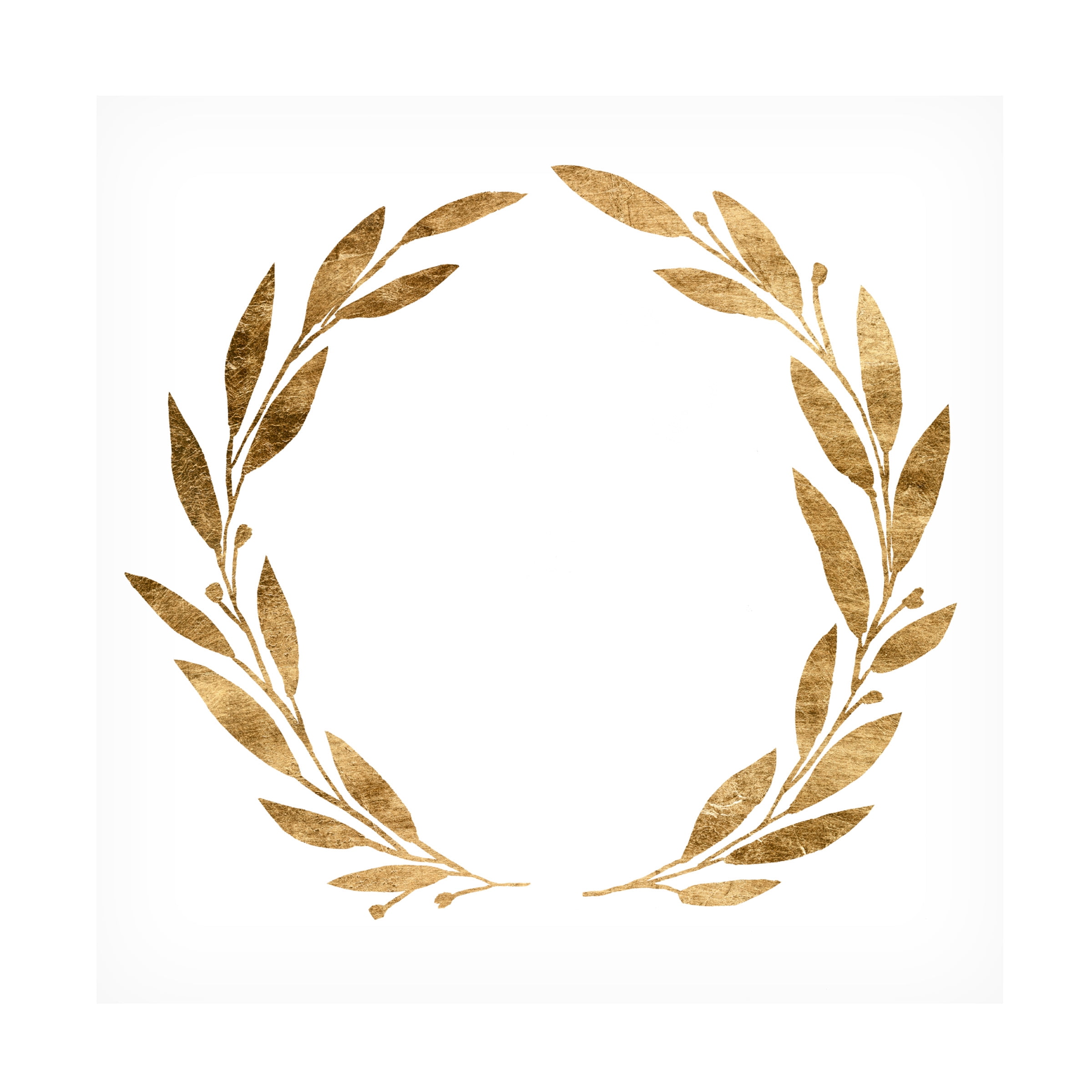 Annie Warren 'Wreath in Gold III' Canvas Art
