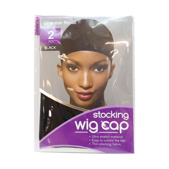 Annie Wig Cap 4400, black, 2/PK