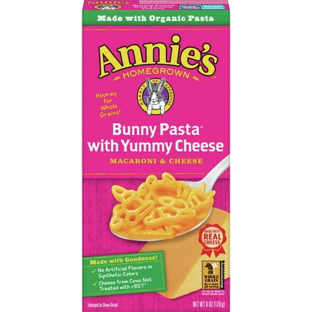 Annie's Bunny Pasta With Yummy Macaroni & Cheese 6 oz (Pack of 5)