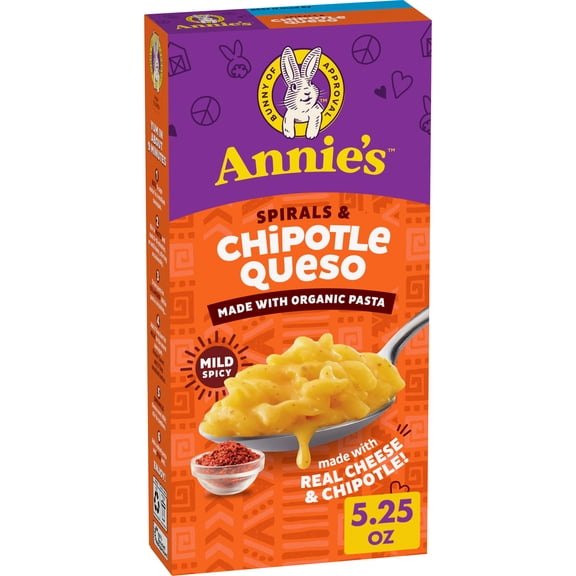Annie's Spirals and Chipotle Queso, Made with Real Cheese and Organic Pasta, 5.25 oz