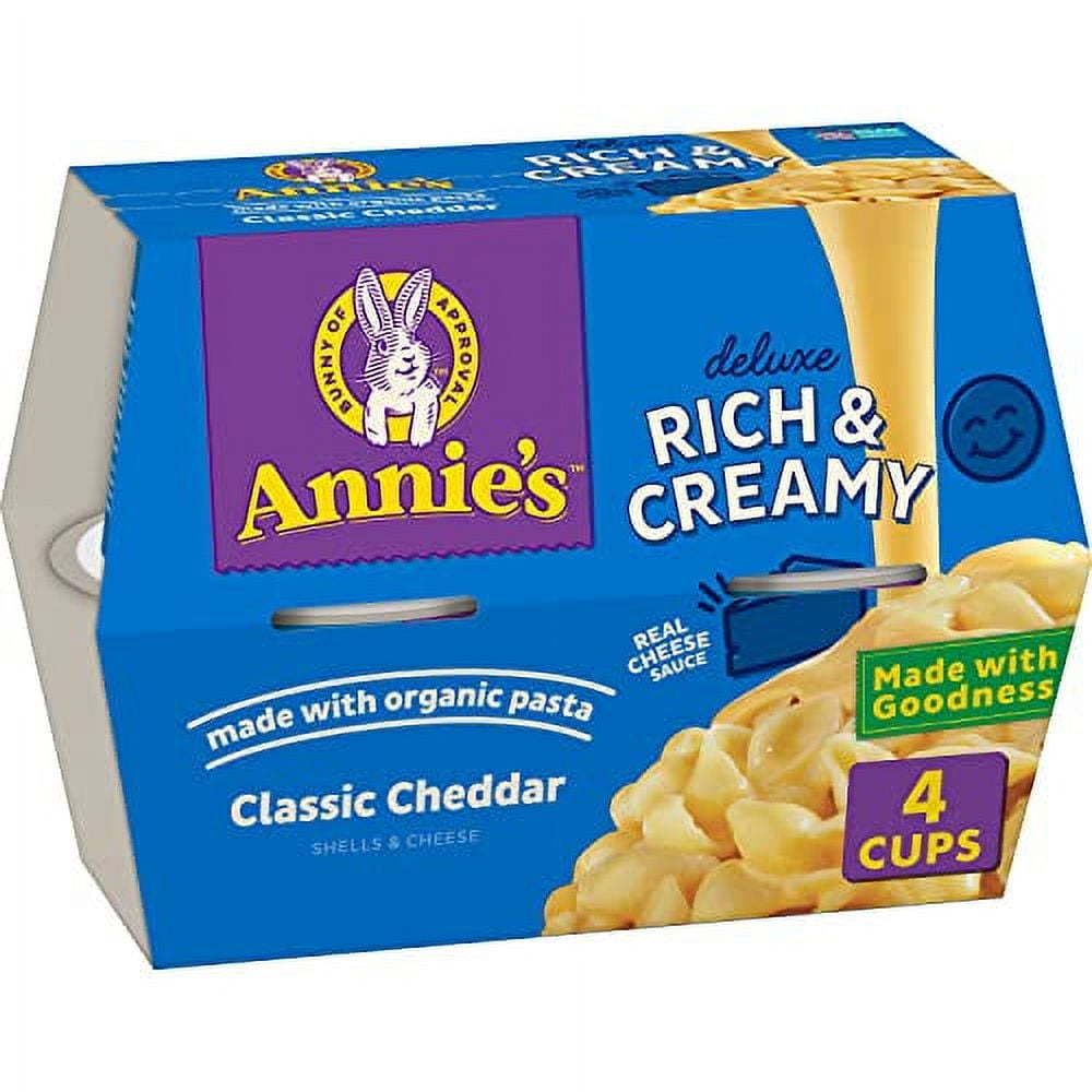 Annie's Classic Cheddar Deluxe Mac & Cheese with Organic Pasta, 4