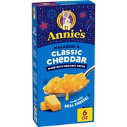 Annie's Macaroni and Classic Cheddar with Organic Pasta, Made with Real Cheese, 6 oz