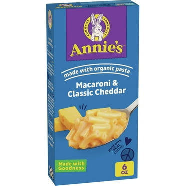 Annie's Macaroni and Classic Cheddar with Organic Pasta, Made with Real Cheese, 6 oz