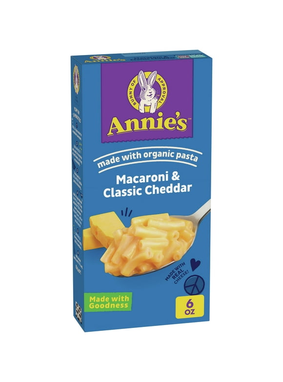 Annie's Classic Cheddar Macaroni and Cheese with Organic Pasta, 6 oz