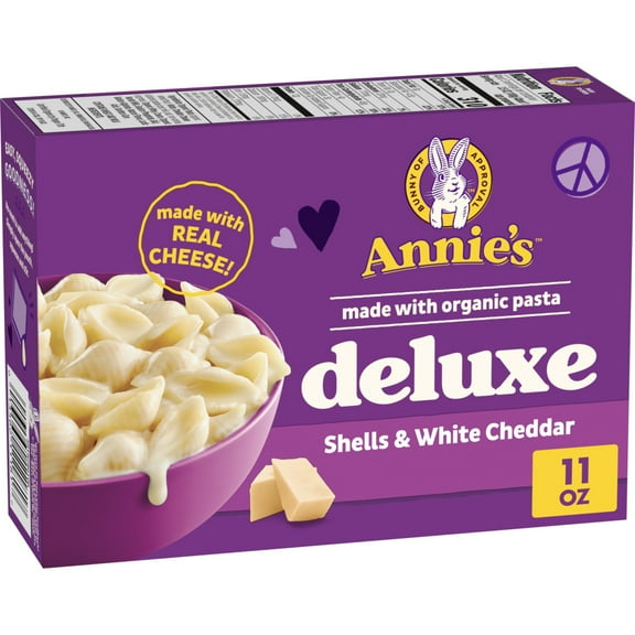 Annie's Deluxe Macaroni and Cheese with Organic Pasta, White Cheddar Cheese, 11 oz