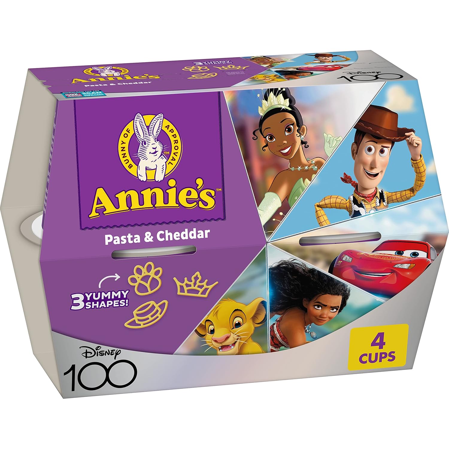 Annie's Disney 100 Macaroni and Cheese, Pasta & Cheddar, Microwavable
