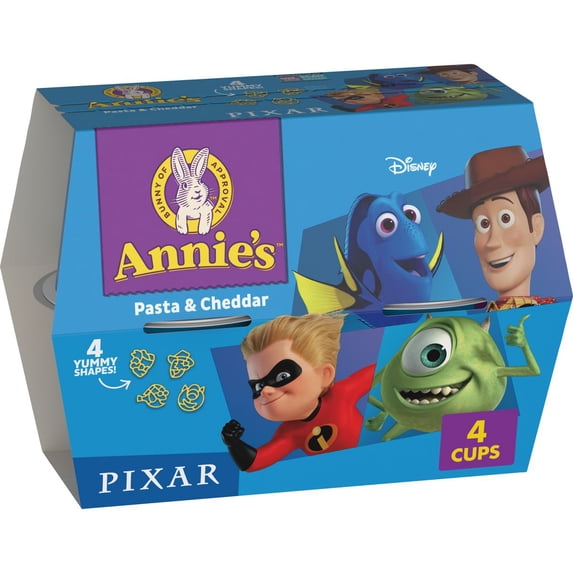 Annie's Disney 100 Shapes Cheddar Mac and Cheese Microwavable Cups - 8.04oz/4pk - Pack of 2