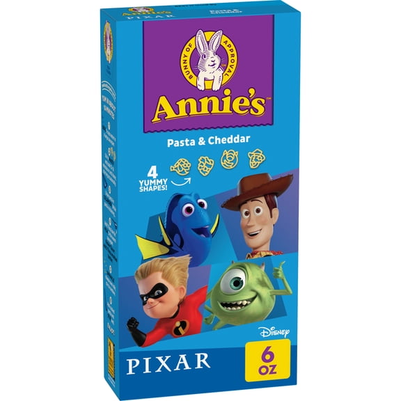 Annie's Disney Pixar Pasta and Cheddar, Made with Organic Pasta, 6 oz