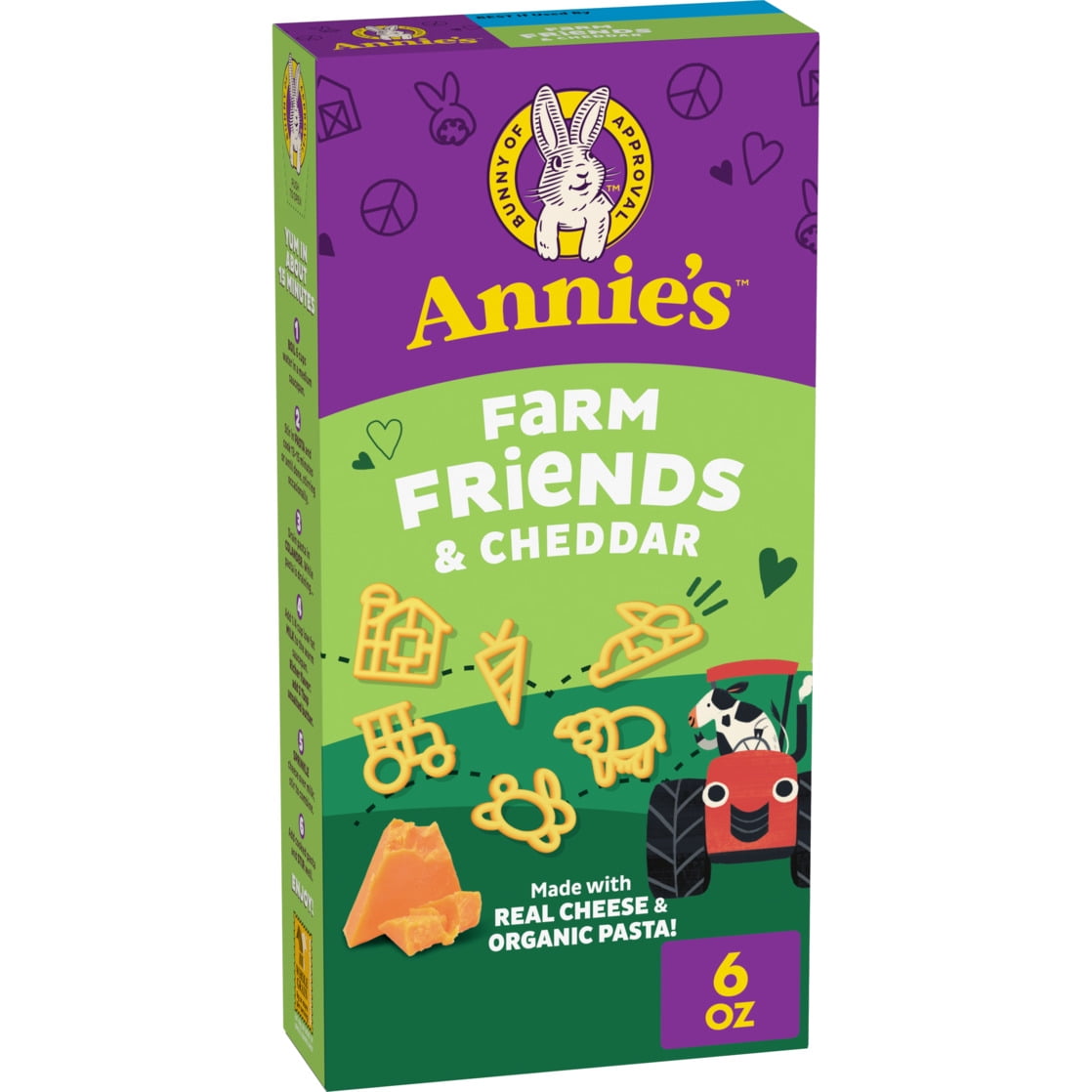 Annie's Farm Friends and Cheddar, Made with Real Cheese and Organic Pasta, 6 oz