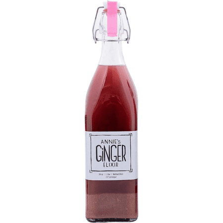 Annie's Ginger Elixir 34oz – Organic Ginger Shot for Gut Health, Immune Support & Digestive Cleanse – Shelf-Stable Natural Wellness Drink, Non-GMO