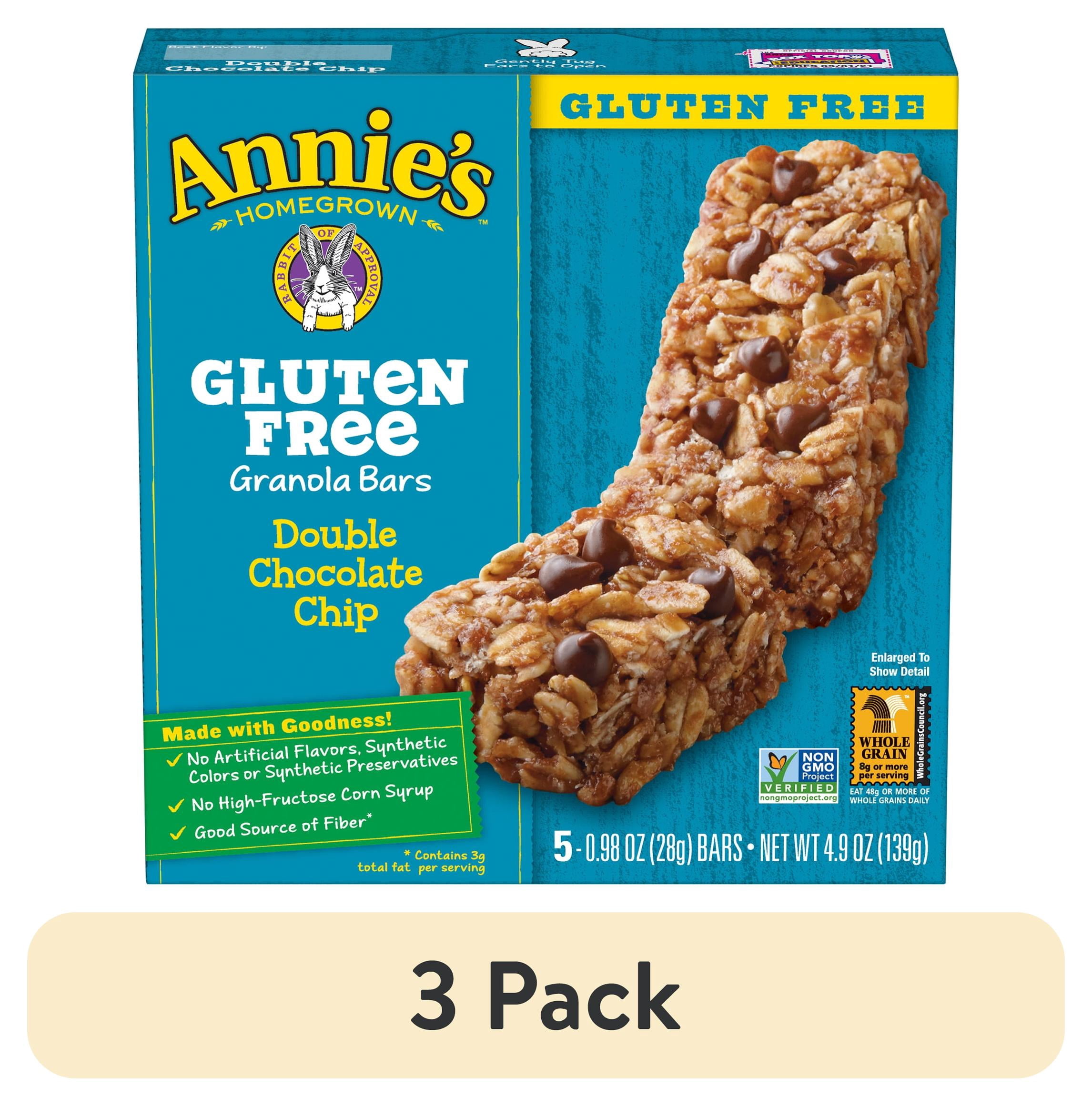 (3 pack) Annies Gluten Free Double Chocolate Chip Granola Bars 5ct ...