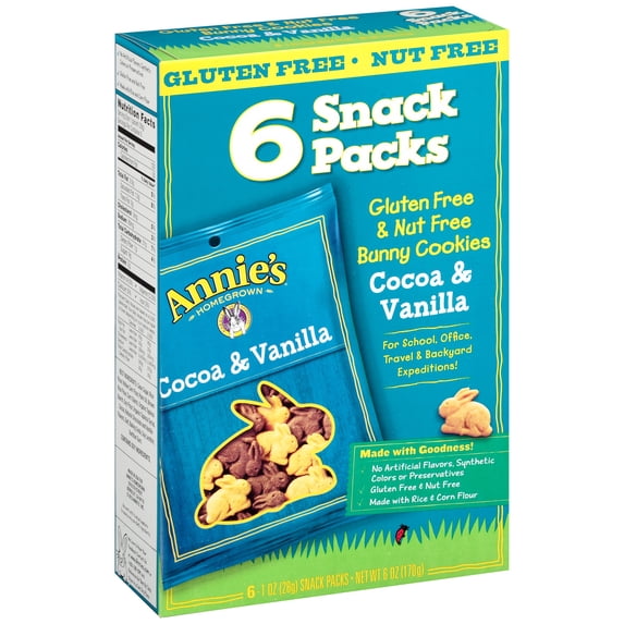 Annie's® Gluten Free Cocoa & Vanilla Bunny Cookies 6 ct 6 oz