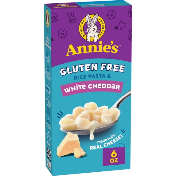 Annie's Gluten Free Rice Pasta and White Cheddar, Made with Real Cheese, 6 oz